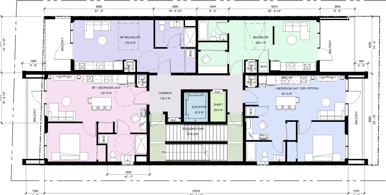 Floor plan for project from page 27 of the file '2024-07-23 - Urban Design Brief - D07-12-24-0067'