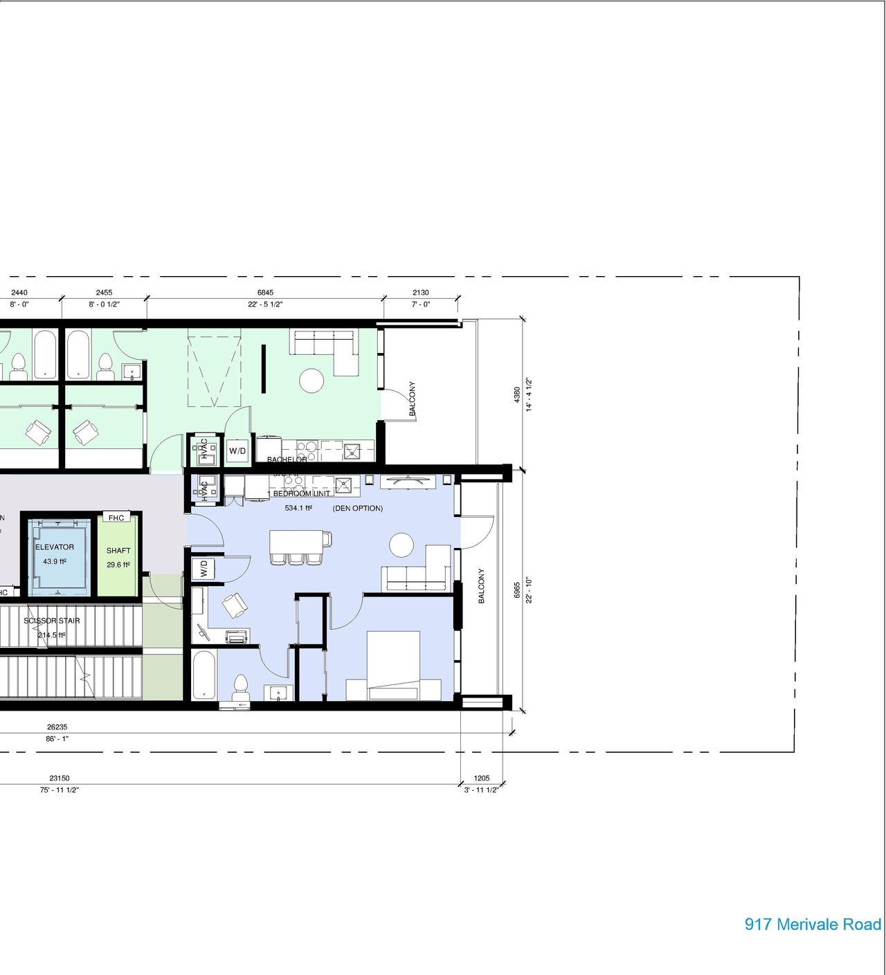 Floor plan for project from page 29 of the file '2024-07-23 - Urban Design Brief - D07-12-24-0067'