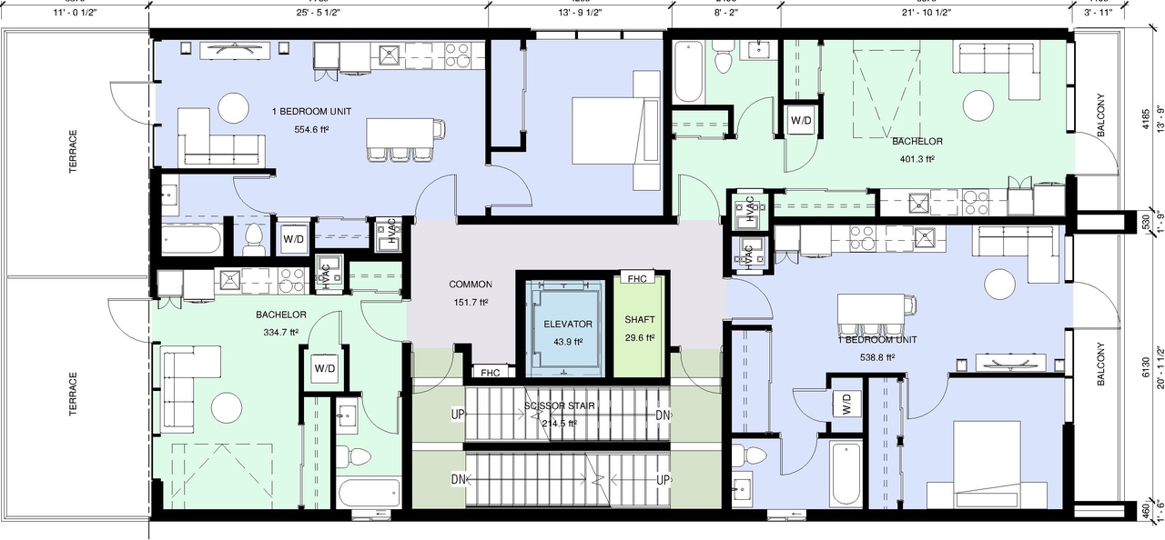 Floor plan for project from page 30 of the file '2024-07-23 - Urban Design Brief - D07-12-24-0067'