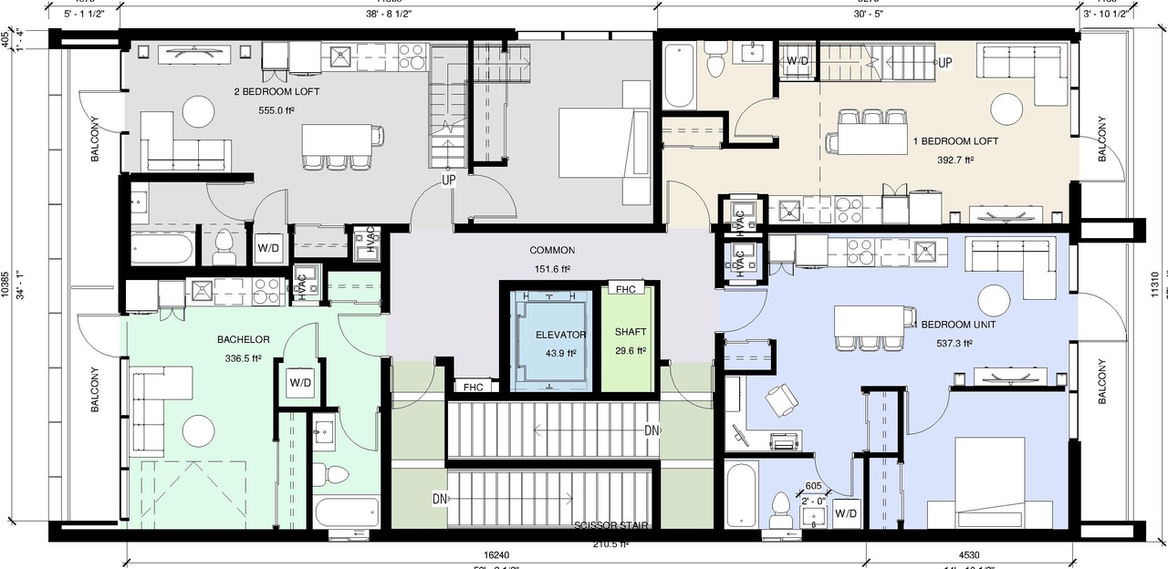 Floor plan for project from page 31 of the file '2024-07-23 - Urban Design Brief - D07-12-24-0067'