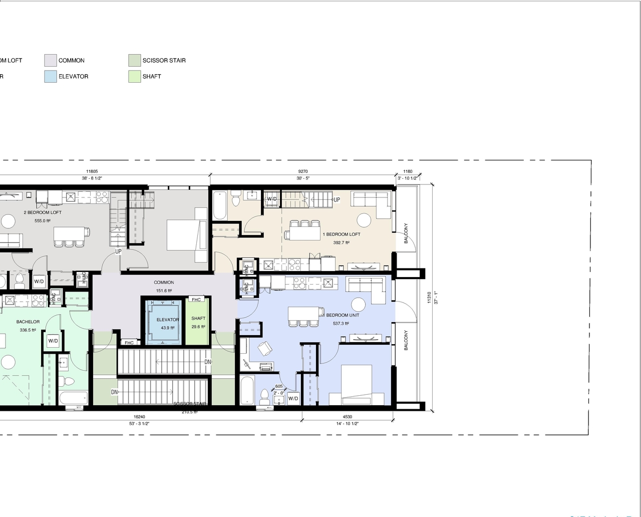 Floor plan for project from page 31 of the file '2024-07-23 - Urban Design Brief - D07-12-24-0067'