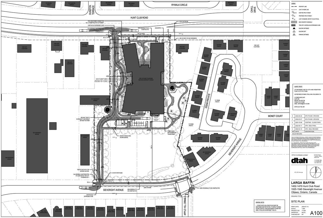 Construction site plan for project from page 25 of the file '2024-09-04 - Design Brief - D07-12-24-0068'