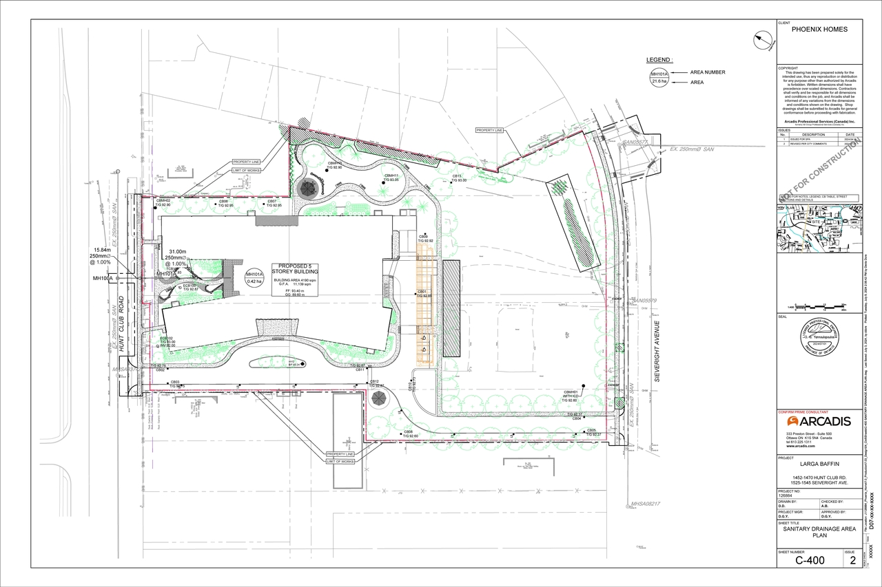 Construction site plan for project from page 67 of the file '2024-09-04 - Design Brief - D07-12-24-0068'