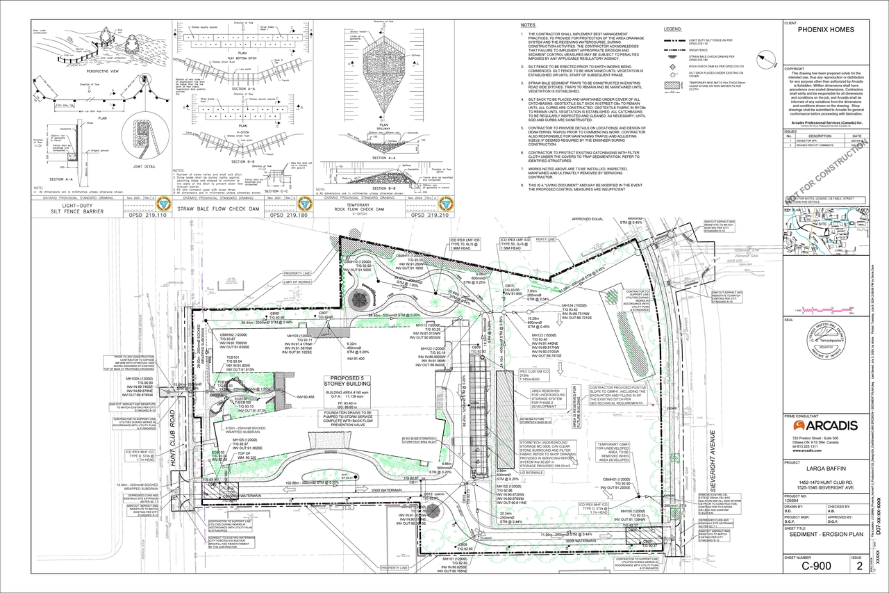 Construction site plan for project from page 98 of the file '2024-09-04 - Design Brief - D07-12-24-0068'
