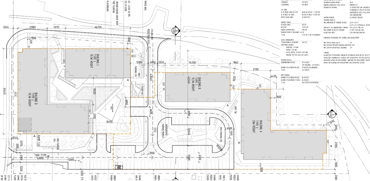Construction site plan for project from page 21 of the file '2024-07-25 - Urban Design Brief - D07-12-24-0069'