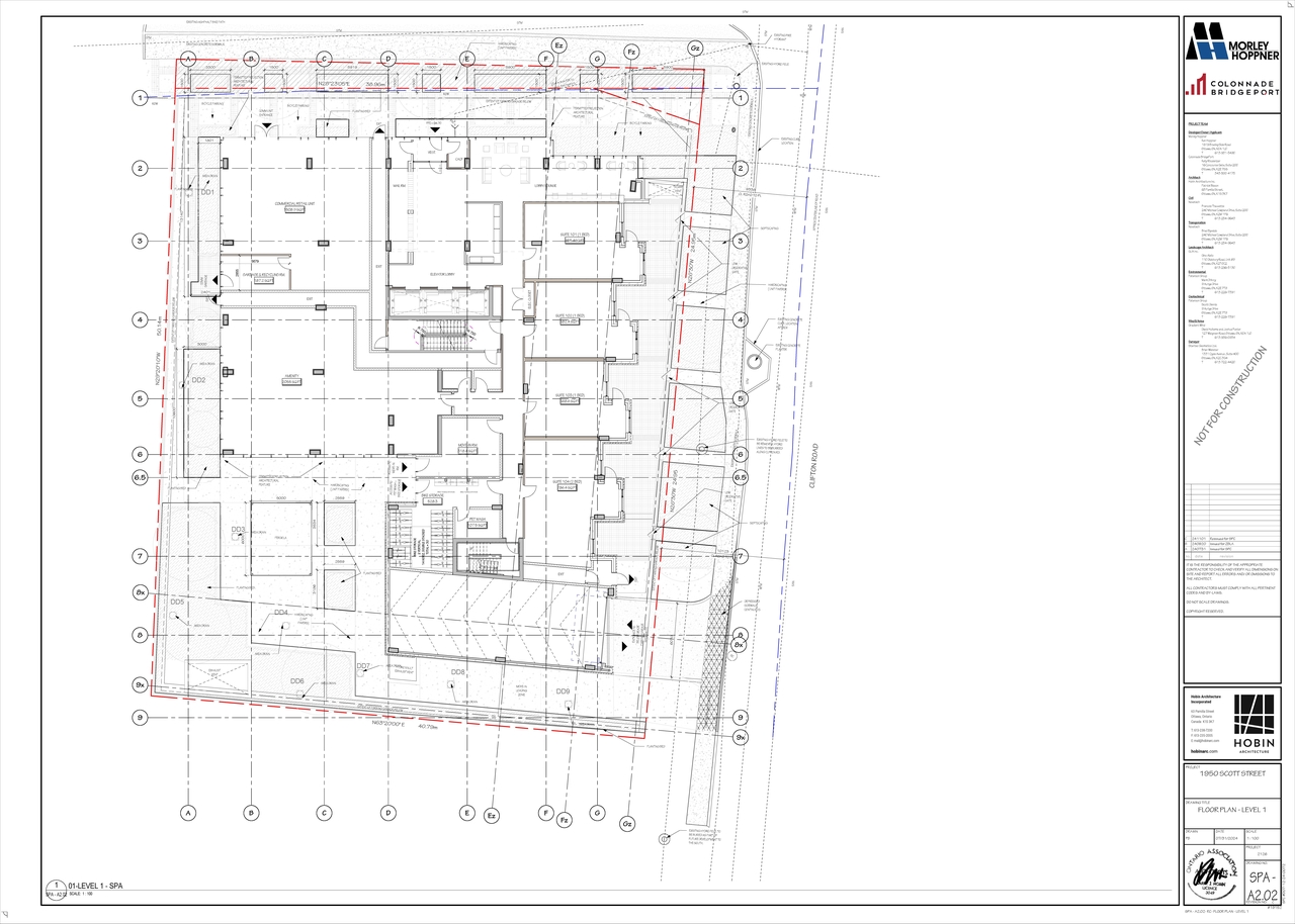 Construction site plan for project from page 1 of the file '2024-11-04 - Floor Plan Level 1 - D07-12-24-0072'