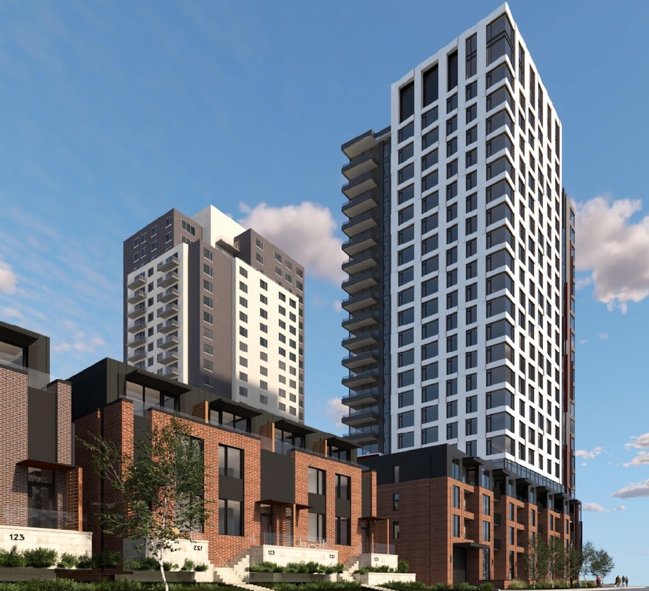 Rendering of building from page 12 of the file '2024-11-04 - Design Brief - D07-12-24-0072'