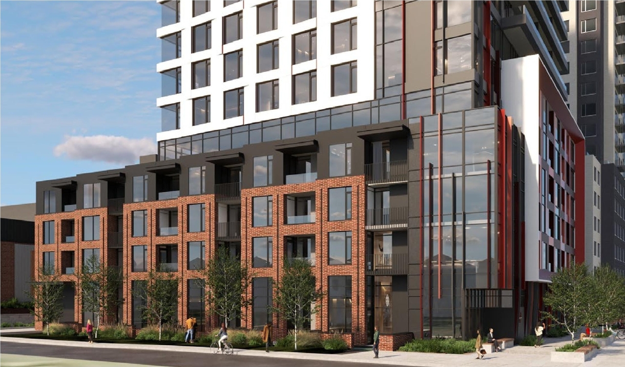 Rendering of building from page 13 of the file '2024-11-04 - Design Brief - D07-12-24-0072'