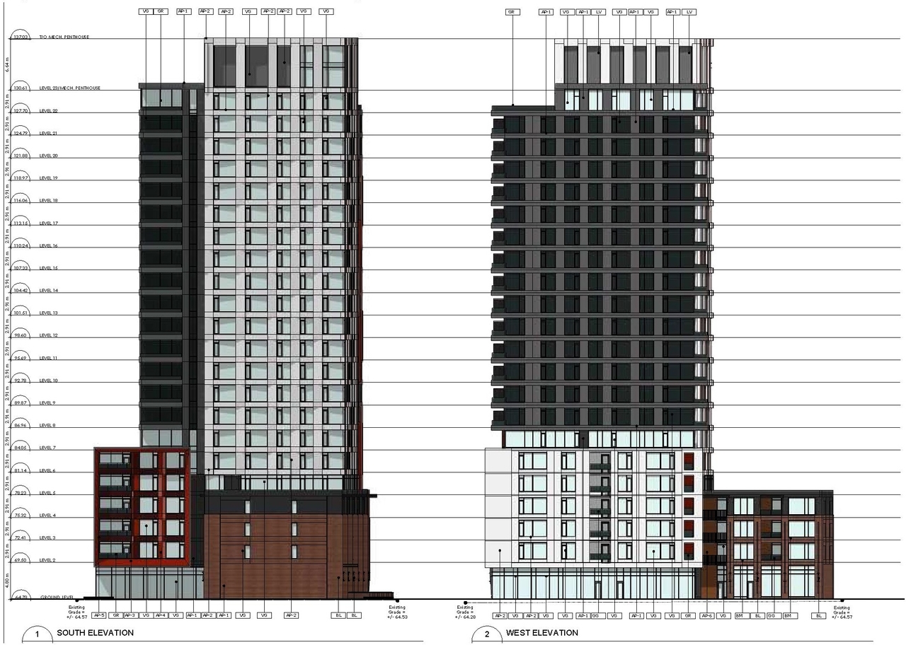 Rendering of building from page 22 of the file '2024-11-04 - Design Brief - D07-12-24-0072'