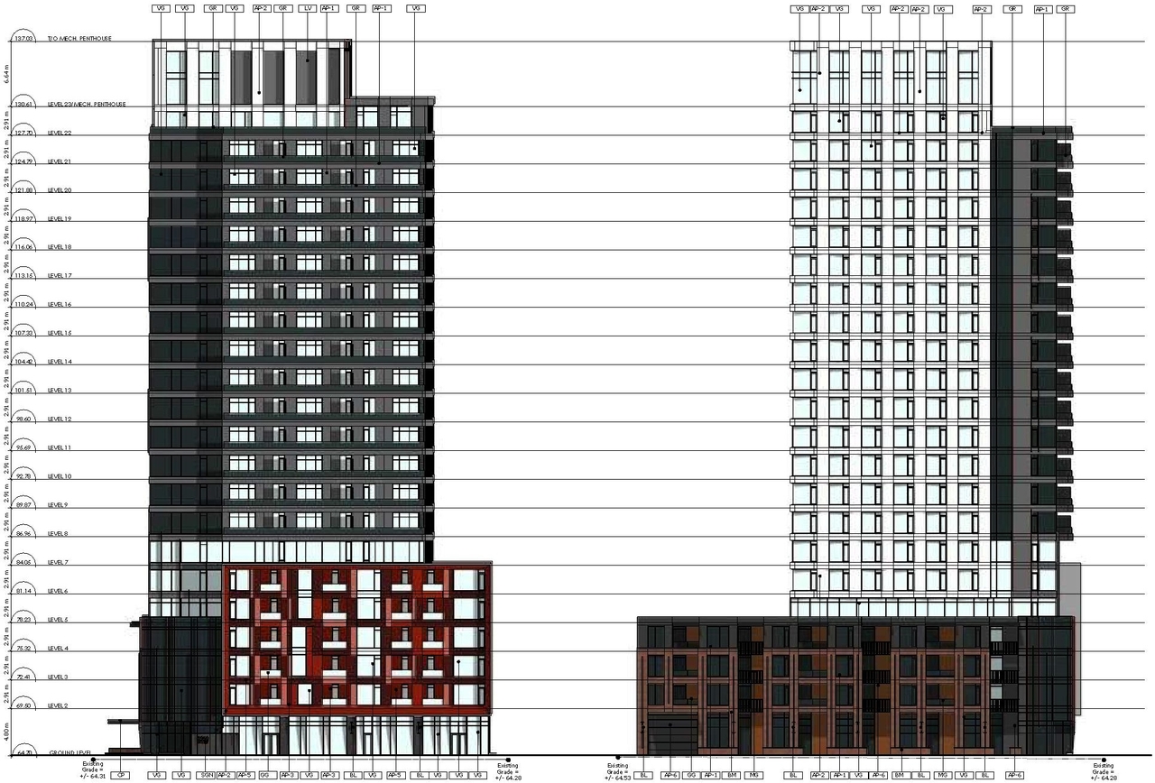 Rendering of building from page 22 of the file '2024-11-04 - Design Brief - D07-12-24-0072'
