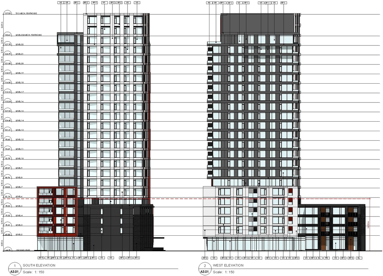 Rendering of building from page 21 of the file '2024-08-02 - Design Brief - D07-12-24-0072'