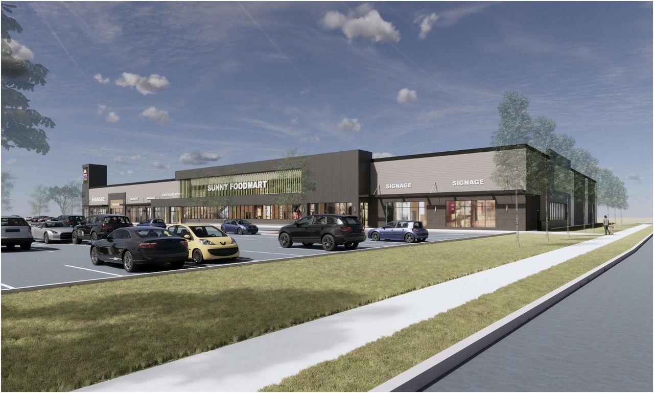 Rendering of building from page 14 of the file '2025-03-27 - Design Brief_TAES-r2 - D07-12-24-0076'