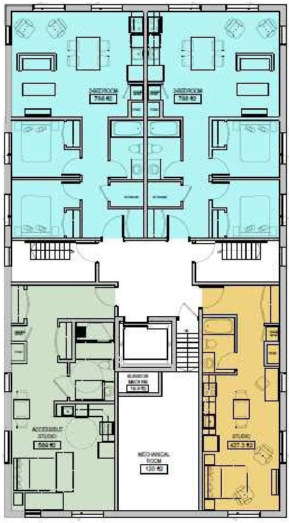 Floor plan for project from page 12 of the file '2024-11-04 - Urban Design & Planning Policy Brief - D07-12-24-0078'