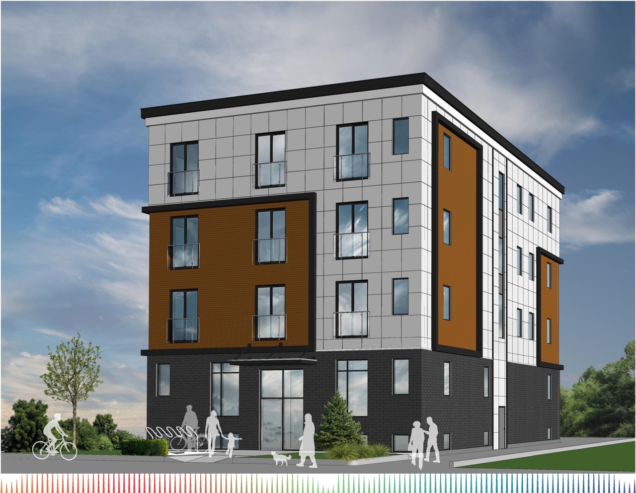 Rendering of building from page 7 of the file '2024-11-04 - Urban Design Brief Policy - D07-12-24-0080'