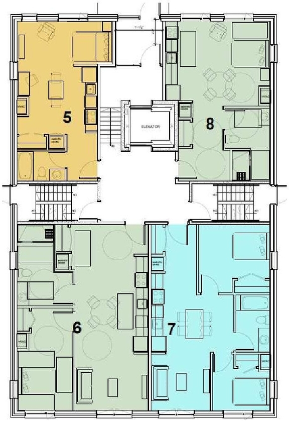 Floor plan for project from page 9 of the file '2024-08-08 - Urban Design & Policy Brief - D07-12-24-0080'