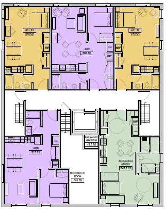 Floor plan for project from page 15 of the file '2024-08-08 - Urban Design & Policy Brief - D07-12-24-0080'