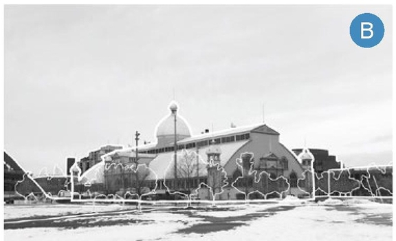 Rendering of building from page 27 of the file '2024-09-10 - Urban Design Review Panel Report - Rev 1 - D07-12-24-0082'