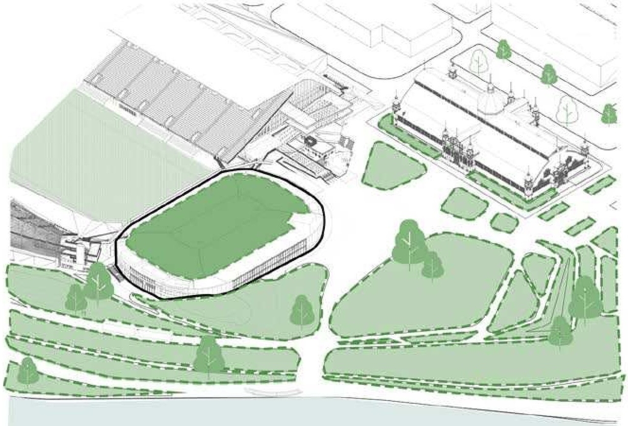 Construction site plan for project from page 36 of the file '2024-09-10 - Urban Design Review Panel Report - Rev 1 - D07-12-24-0082'