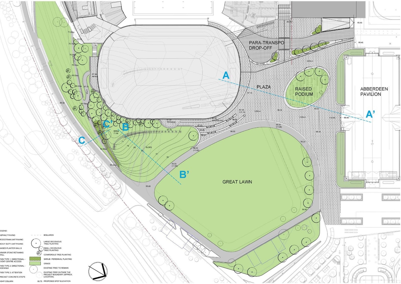 Construction site plan for project from page 38 of the file '2024-09-10 - Urban Design Review Panel Report - Rev 1 - D07-12-24-0082'