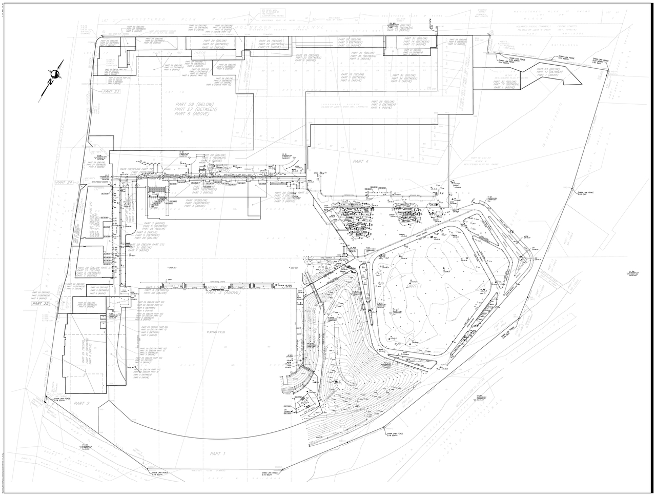 Construction site plan for project from page 63 of the file '2024-09-10 - Urban Design Review Panel Report - Rev 1 - D07-12-24-0082'