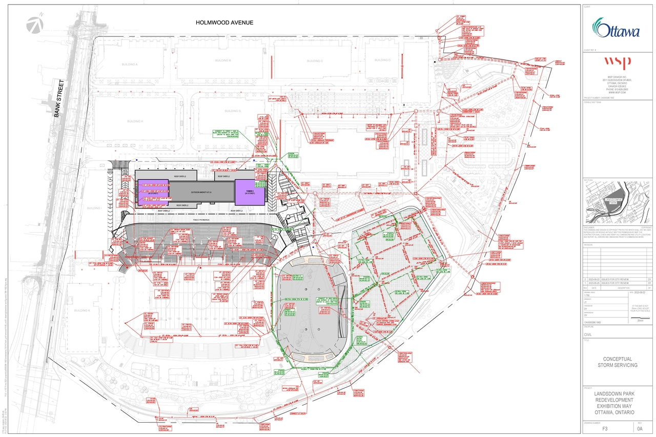 Construction site plan for project from page 66 of the file '2024-09-10 - Urban Design Review Panel Report - Rev 1 - D07-12-24-0082'