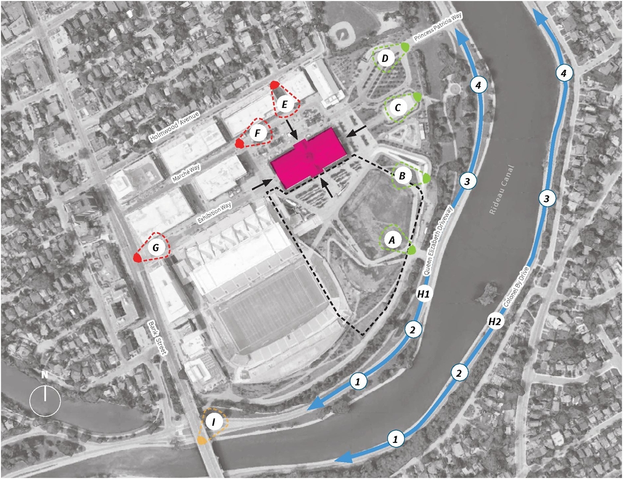 Construction site plan for project from page 143 of the file '2024-09-10 - Urban Design Review Panel Report - Rev 1 - D07-12-24-0082'