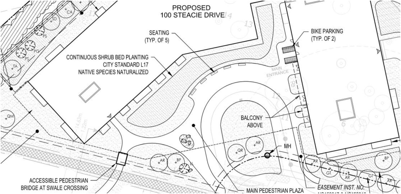 Construction site plan for project from page 8 of the file '2024-12-06 - Urban Design Brief - D07-12-24-0086'