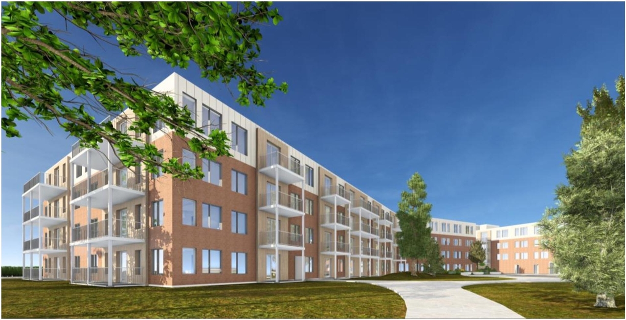 Rendering of building from page 9 of the file '2024-12-06 - Urban Design Brief - D07-12-24-0086'