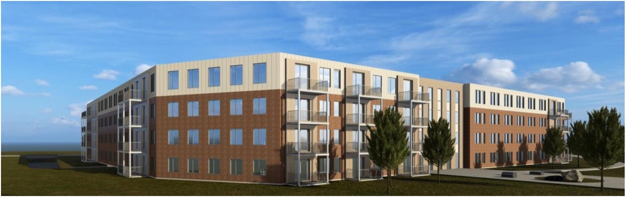 Rendering of building from page 10 of the file '2024-12-06 - Urban Design Brief - D07-12-24-0086'