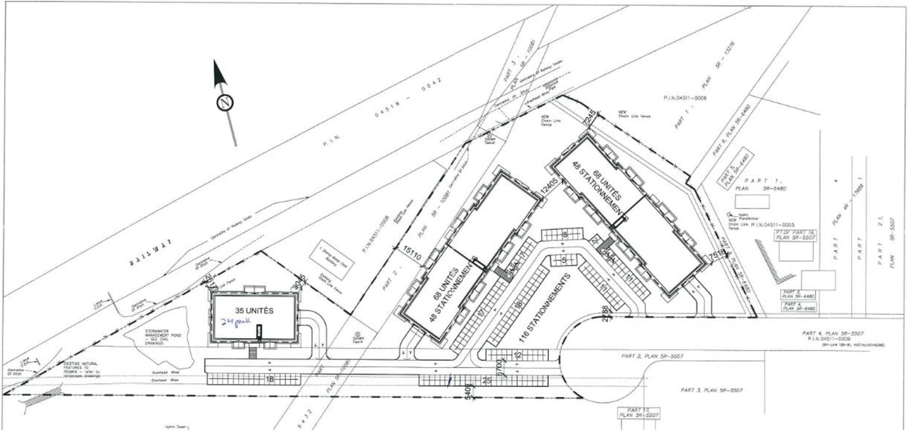 Construction site plan for project from page 45 of the file '2024-12-06 - Urban Design Brief - D07-12-24-0086'