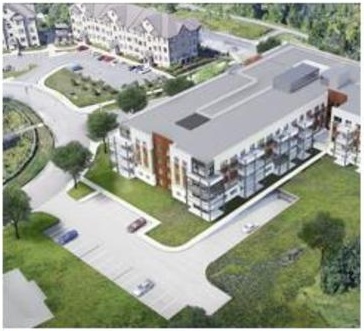 Rendering of building from page 49 of the file '2024-12-06 - Urban Design Brief - D07-12-24-0086'