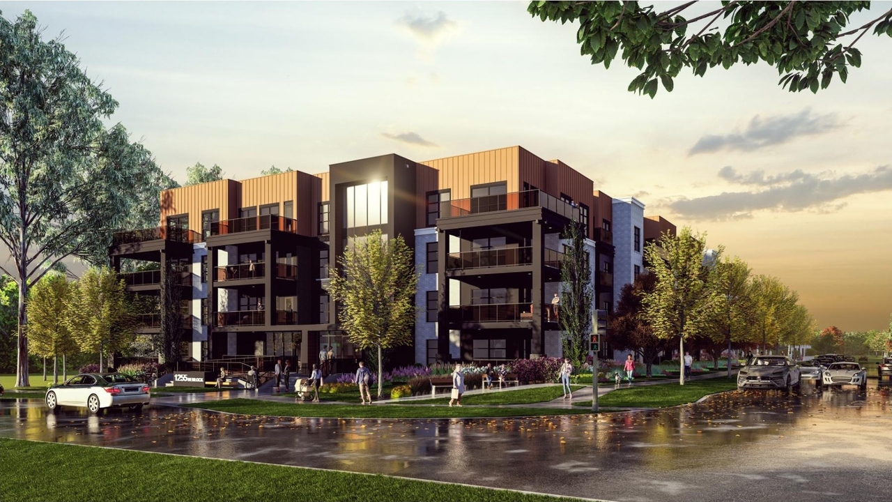 Rendering of building from page 18 of the file '2024-08-21 - Design Brief - D07-12-24-0090'