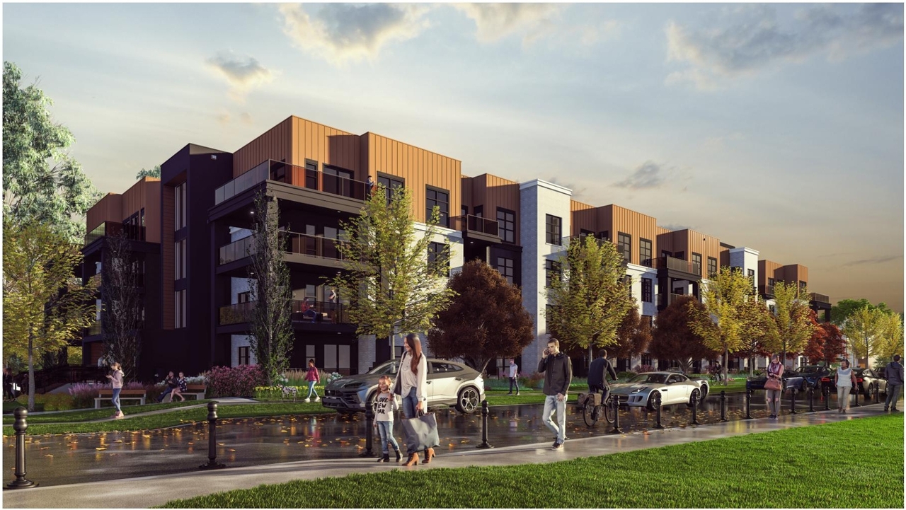 Rendering of building from page 18 of the file '2024-08-21 - Design Brief - D07-12-24-0090'