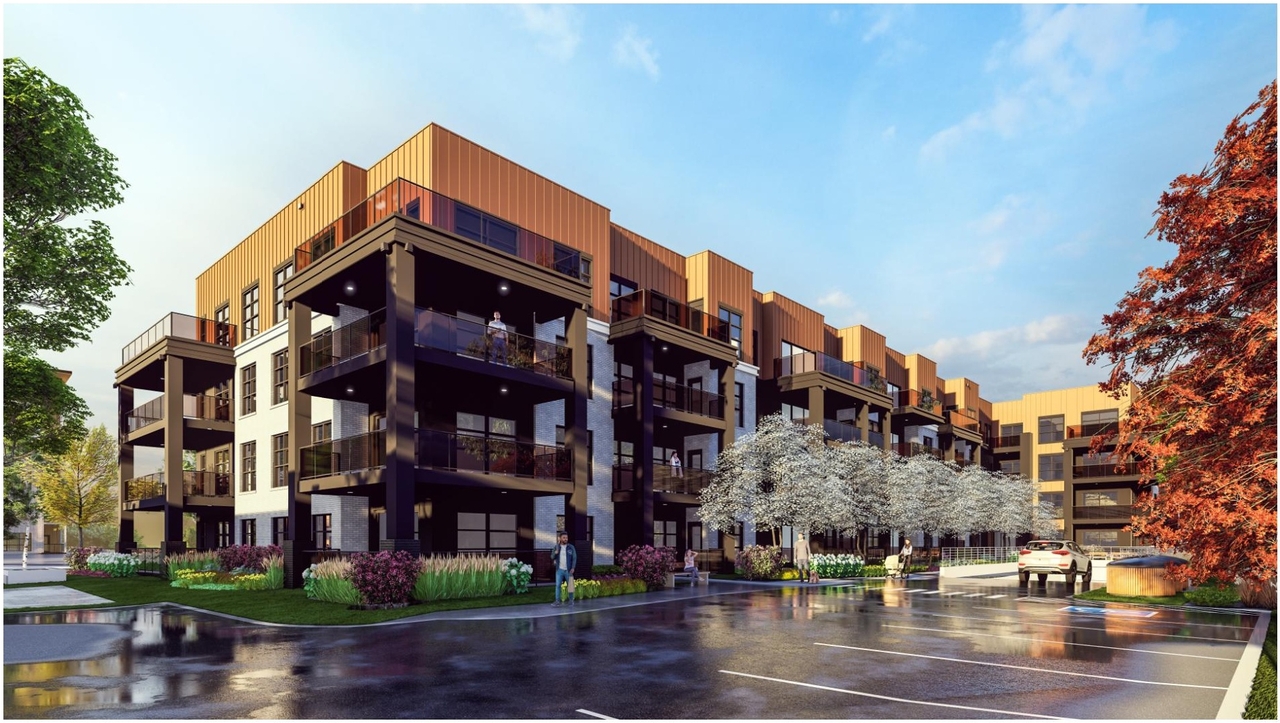 Rendering of building from page 19 of the file '2024-08-21 - Design Brief - D07-12-24-0090'