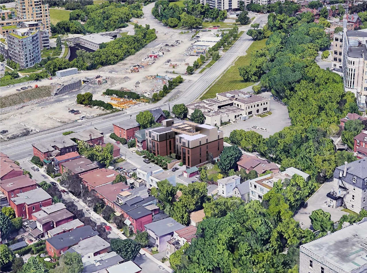 Rendering of building from page 4 of the file '2024-08-27 - Design Brief - D07-12-24-0095'