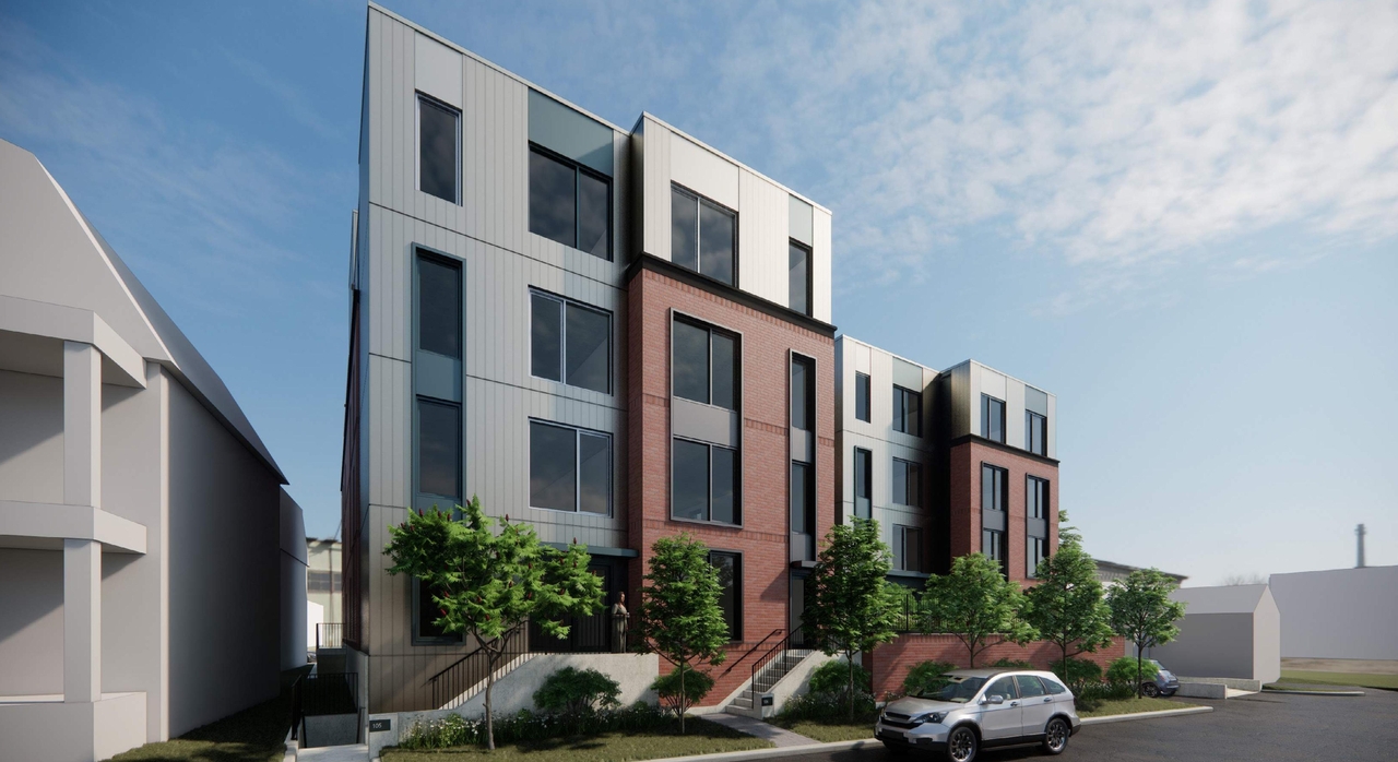 Rendering of building from page 8 of the file '2024-08-27 - Design Brief - D07-12-24-0095'