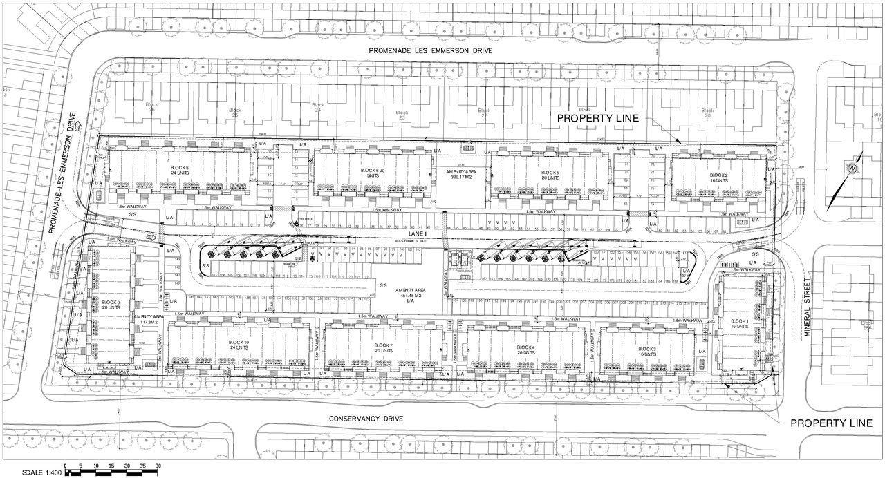 Construction site plan for project from page 21 of the file '2025-01-27 - Design Brief - D07-12-24-0097'