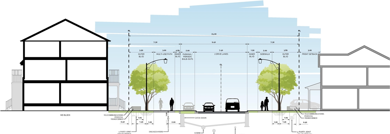 Construction site plan for project from page 20 of the file '2024-09-03 - Urban Design Brief - D07-12-24-0097'