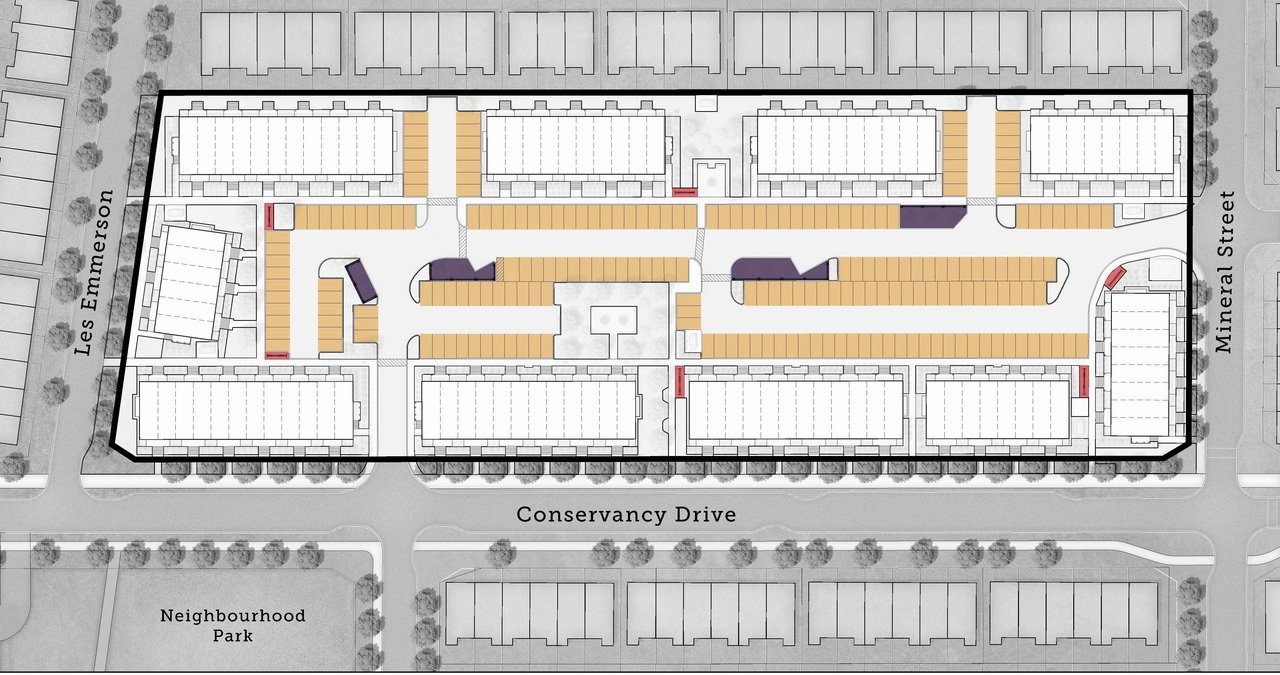 Construction site plan for project from page 25 of the file '2024-09-03 - Urban Design Brief - D07-12-24-0097'