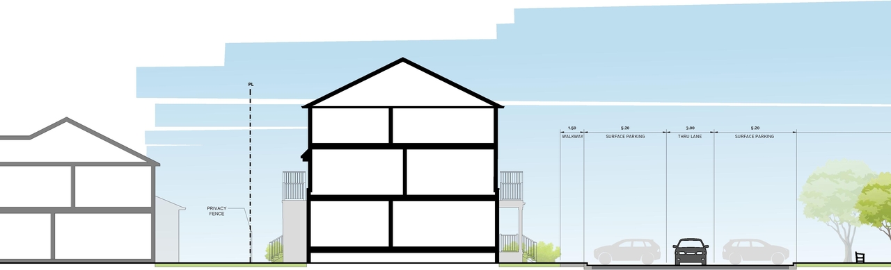Rendering of building from page 30 of the file '2024-09-03 - Urban Design Brief - D07-12-24-0097'