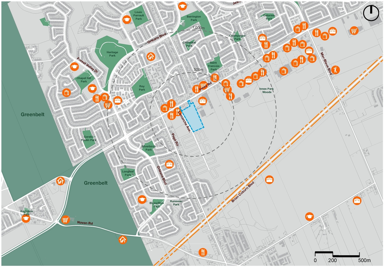 Construction site plan for project from page 10 of the file '2024-11-15 - Urban Design Brief Planning Rationale - D07-12-24-0103'