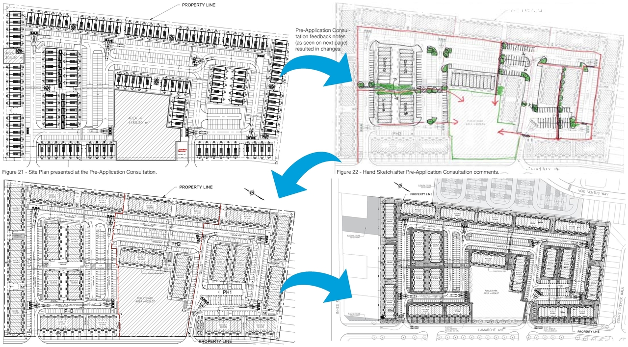 Construction site plan for project from page 30 of the file '2024-11-15 - Urban Design Brief Planning Rationale - D07-12-24-0103'