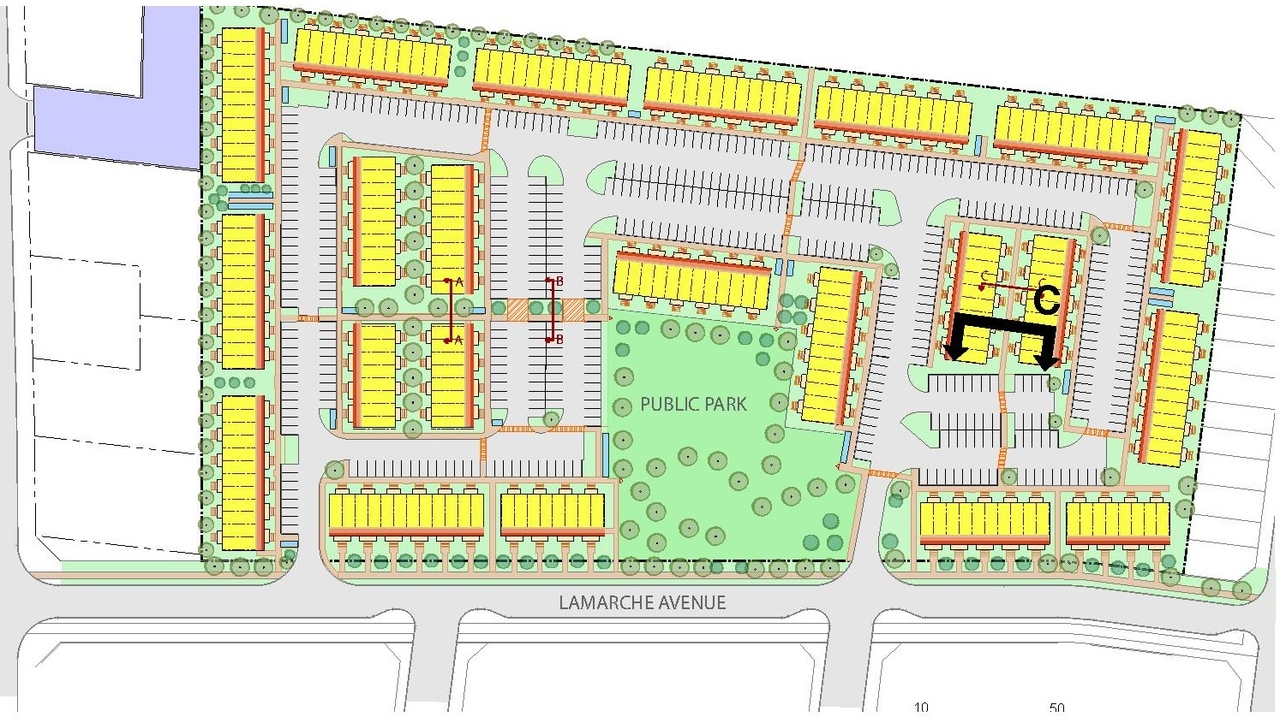 Construction site plan for project from page 36 of the file '2024-11-15 - Urban Design Brief Planning Rationale - D07-12-24-0103'