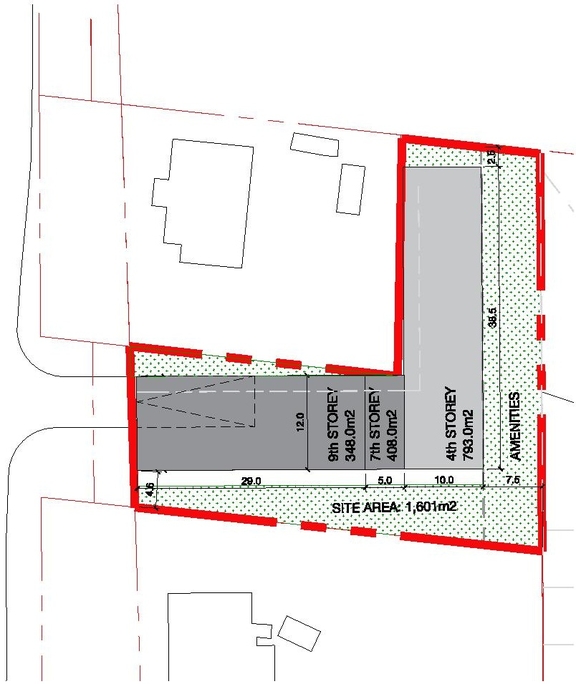 Construction site plan for project from page 40 of the file '2024-11-15 - Urban Design Brief Planning Rationale - D07-12-24-0103'