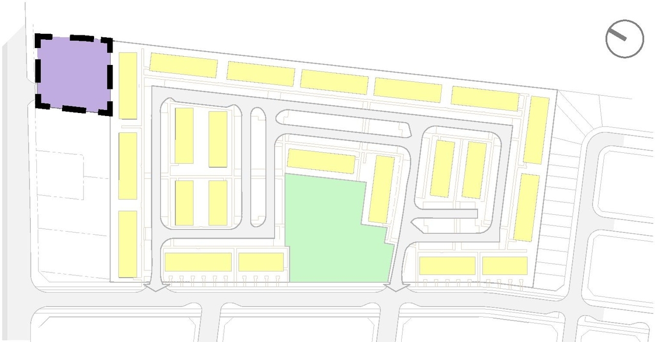 Construction site plan for project from page 40 of the file '2024-11-15 - Urban Design Brief Planning Rationale - D07-12-24-0103'