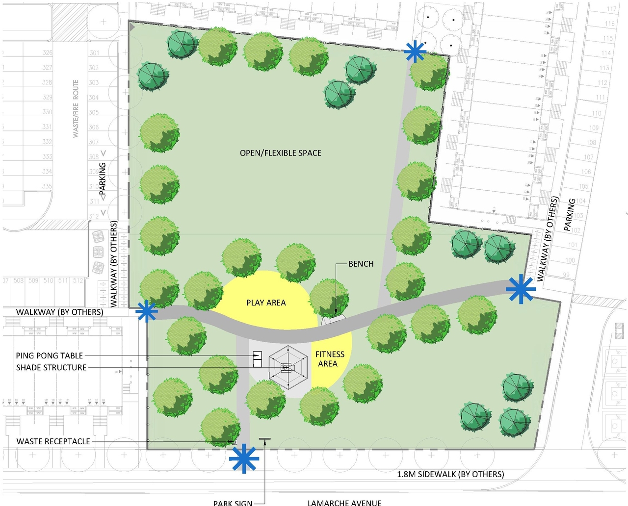 Construction site plan for project from page 41 of the file '2024-11-15 - Urban Design Brief Planning Rationale - D07-12-24-0103'