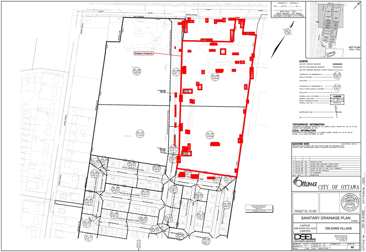 Construction site plan for project from page 101 of the file '2024-12-17 - Engineering Design Brief - D07-12-24-0103'