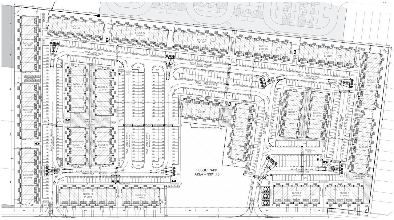 Construction site plan for project from page 17 of the file '2025-04-07 - Urban Design Brief - D07-12-24-0103'