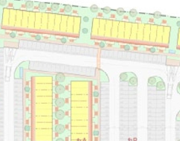 Construction site plan for project from page 34 of the file '2025-04-07 - Urban Design Brief - D07-12-24-0103'