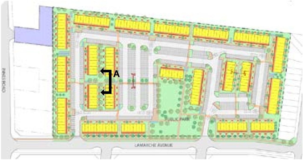 Construction site plan for project from page 35 of the file '2025-04-07 - Urban Design Brief - D07-12-24-0103'